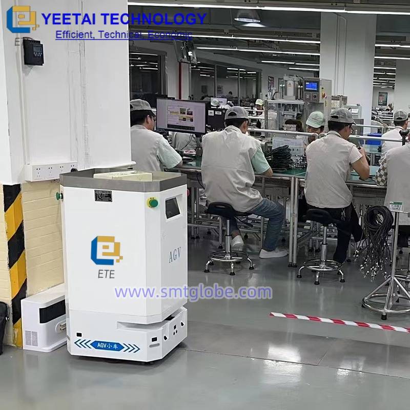 advanced AGV robot for wave soldering line