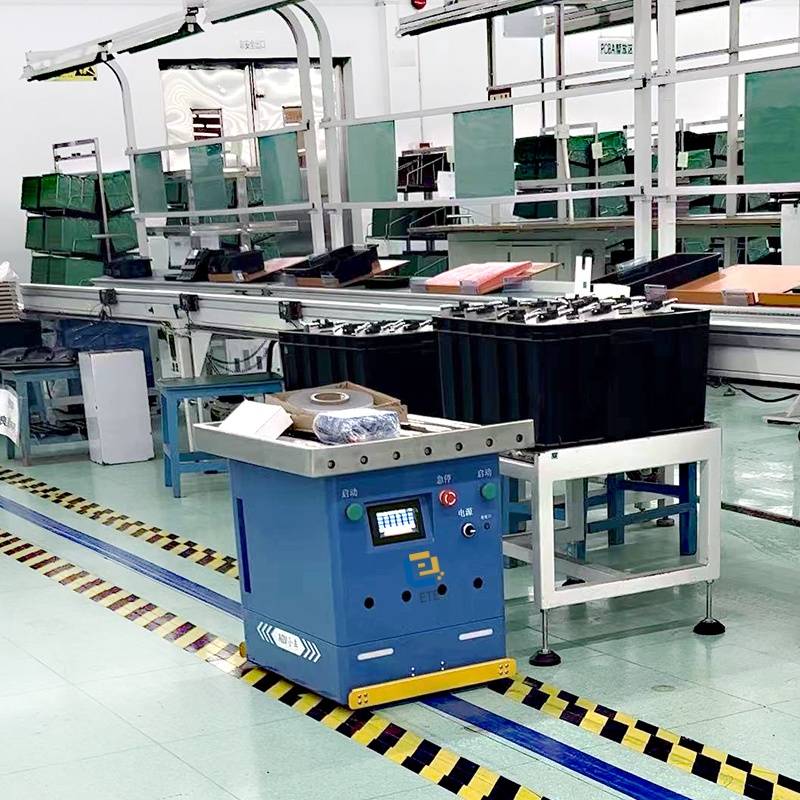 AGV robot for wave soldering pallet ransport